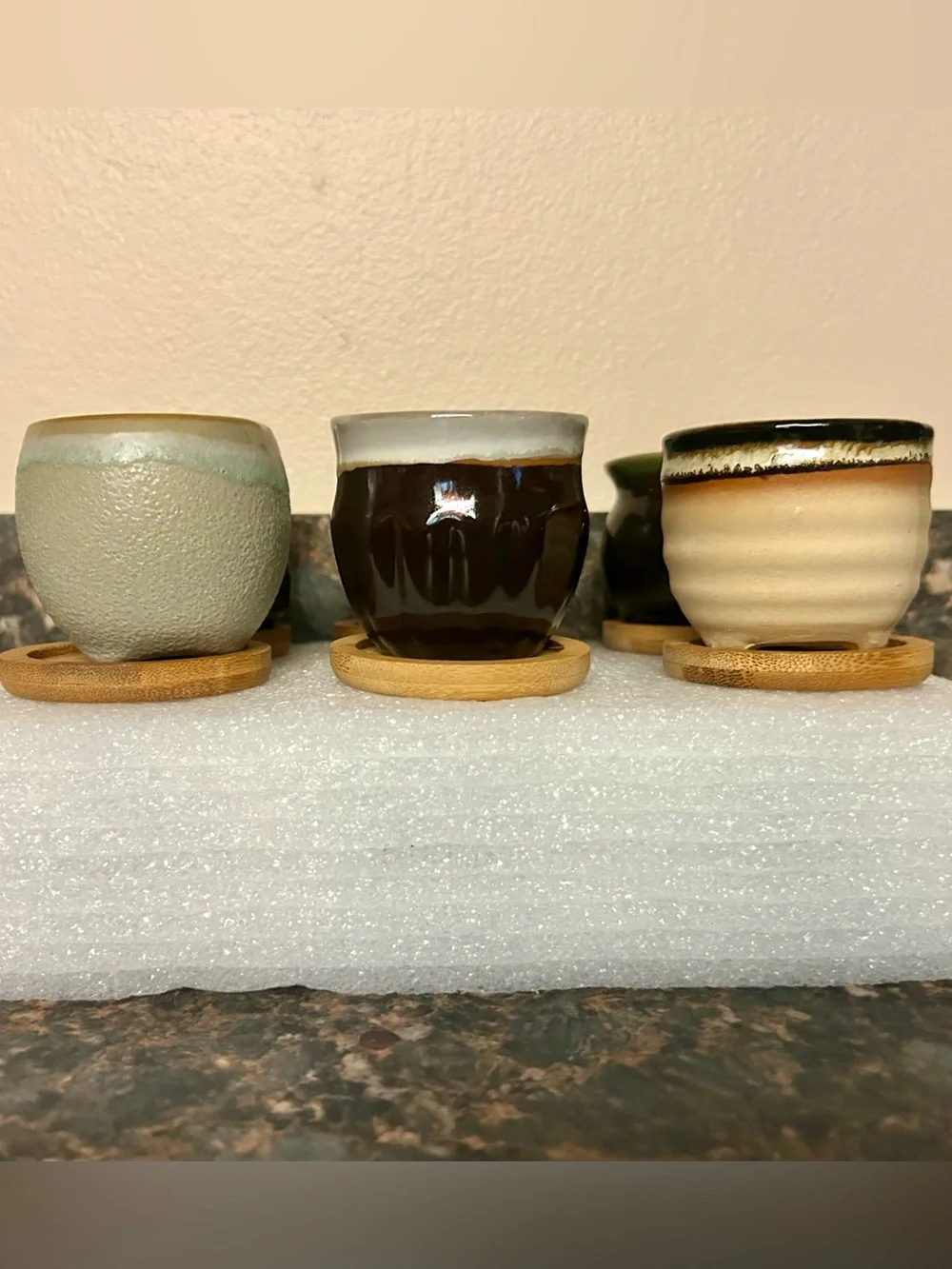 2.1 Inch Succulent Pots with Drainage and Base.  This is a set of 6.